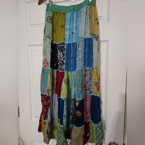 SOLD OUT Boho Womens One Size Patchwork Long Maxi Elastic